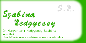 szabina medgyessy business card